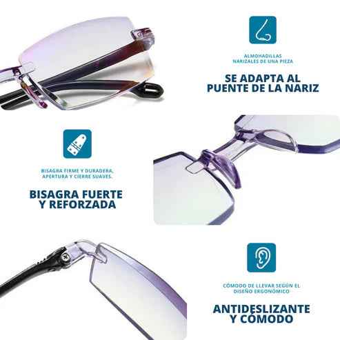 Gafas Multifocales Inteligentes TR90 con Zoom Automatico, Proteccion de Luz Azul y Amarilla